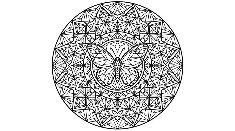 Lowpoly Mandala Art KDP Coloring Books