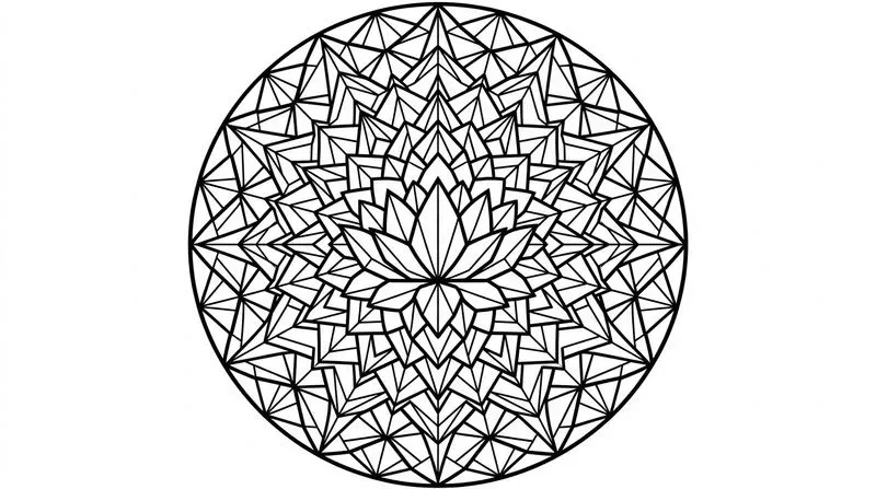 Lowpoly Mandala Art KDP Coloring Books