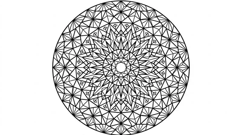 Lowpoly Mandala Art KDP Coloring Books