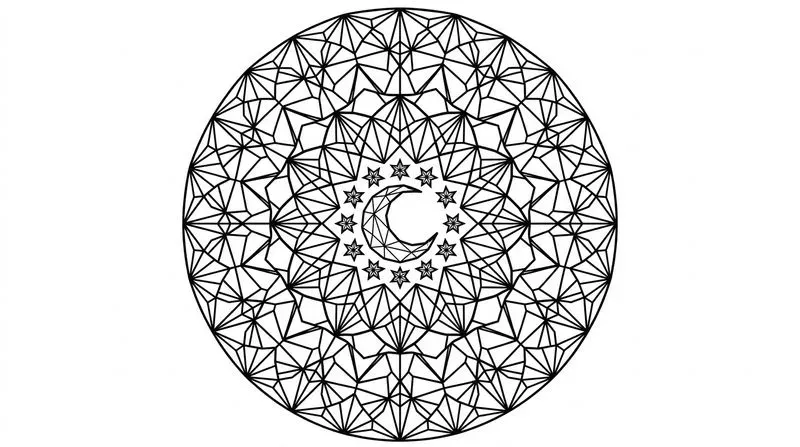 Lowpoly Mandala Art KDP Coloring Books