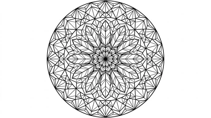 Lowpoly Mandala Art KDP Coloring Books