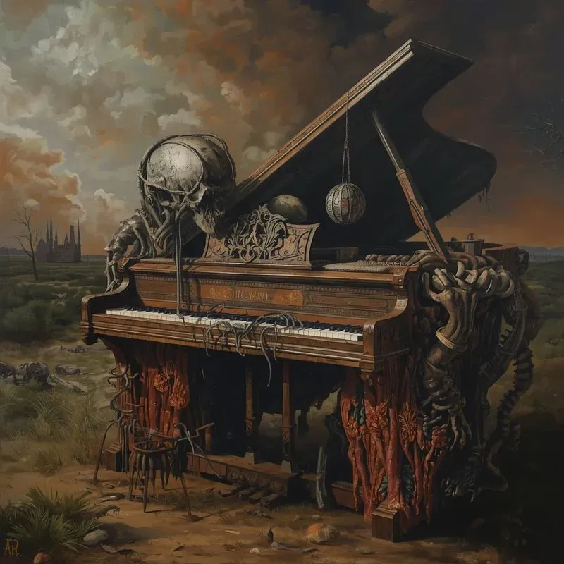 Beksinski Oil Painting Style