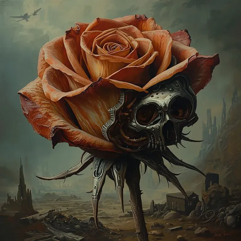 Beksinski Oil Painting Style