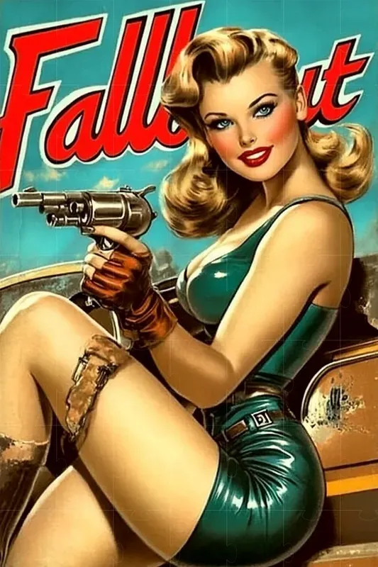 Fallout Retro Futurism Poster Pin Ups