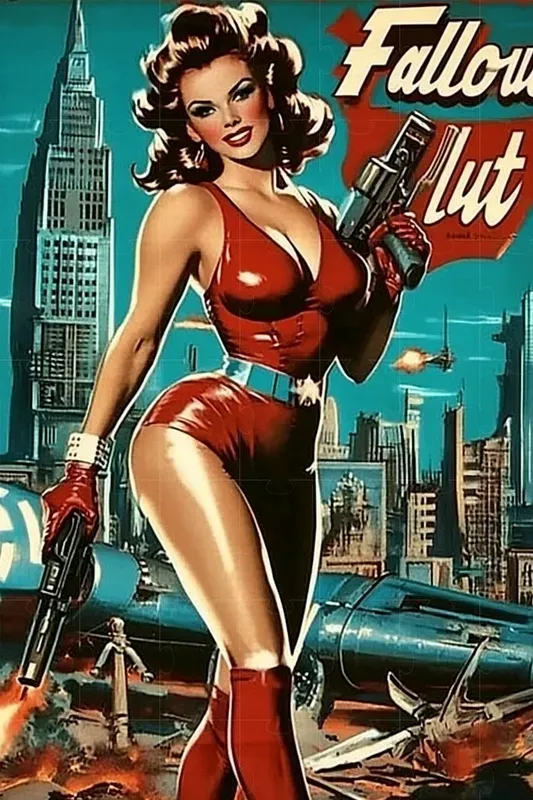 Fallout Retro Futurism Poster Pin Ups