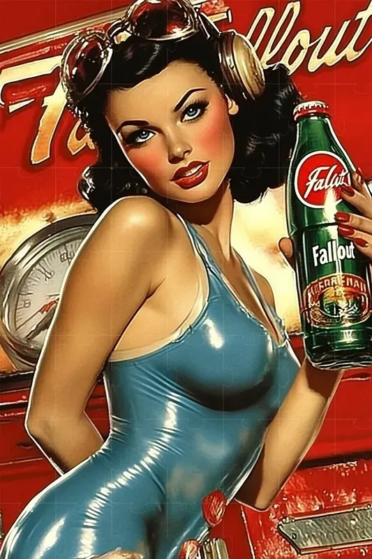 Fallout Retro Futurism Poster Pin Ups
