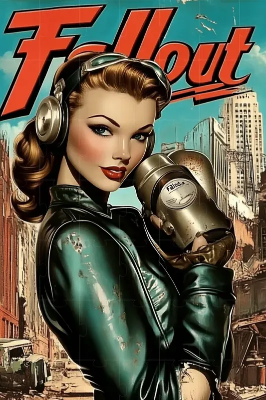 Fallout Retro Futurism Poster Pin Ups