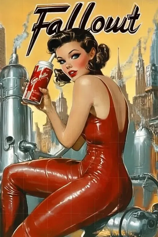 Fallout Retro Futurism Poster Pin Ups