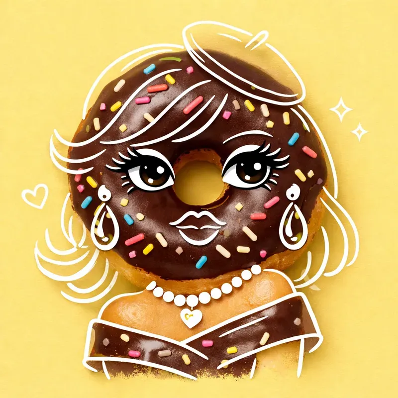 Whimsical Food Doodle Art