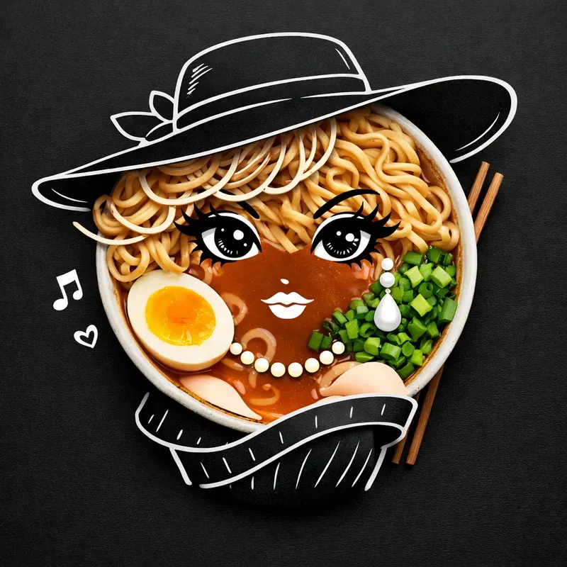 Whimsical Food Doodle Art