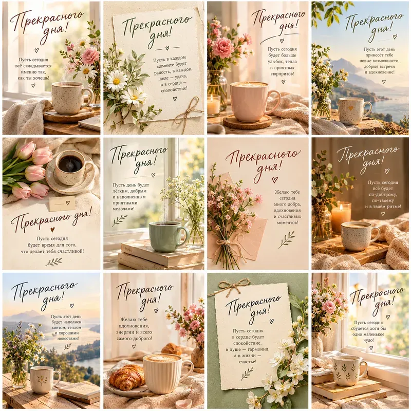 Elegant Good Day Greeting Cards