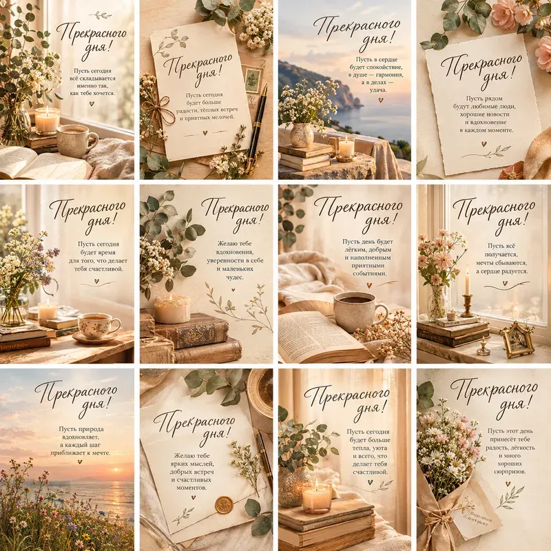 Elegant Good Day Greeting Cards