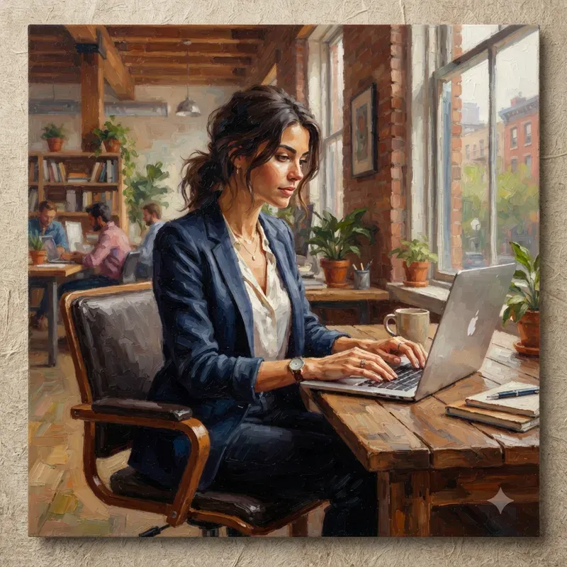 Young Woman Lifestyle Oil Paintings