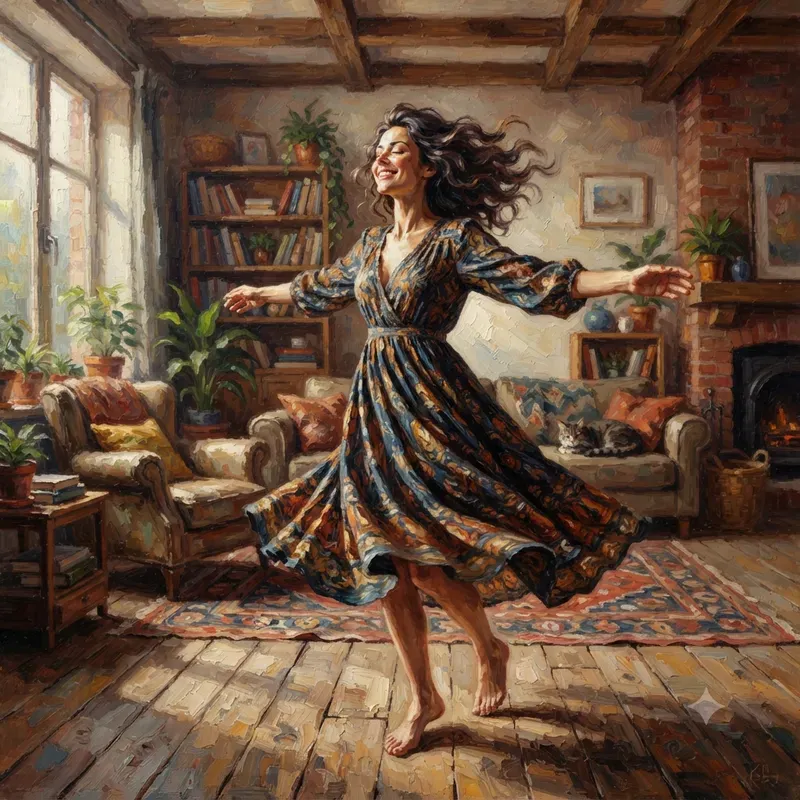 Young Woman Lifestyle Oil Paintings