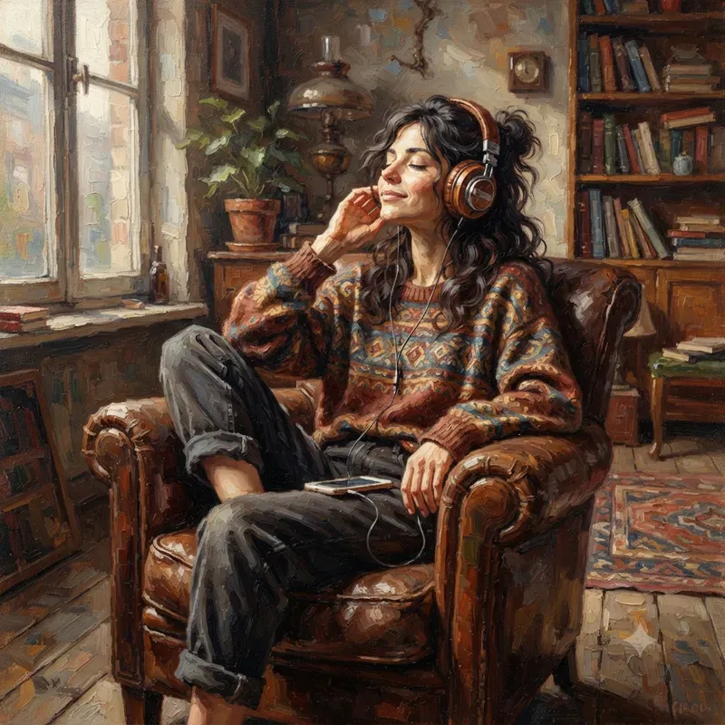 Young Woman Lifestyle Oil Paintings