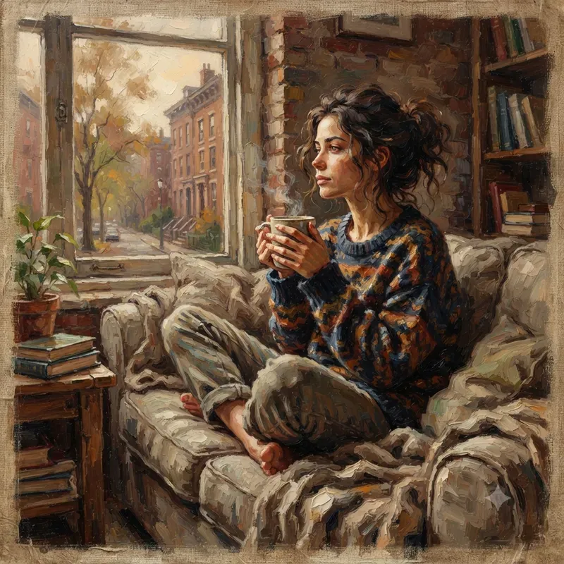 Young Woman Lifestyle Oil Paintings