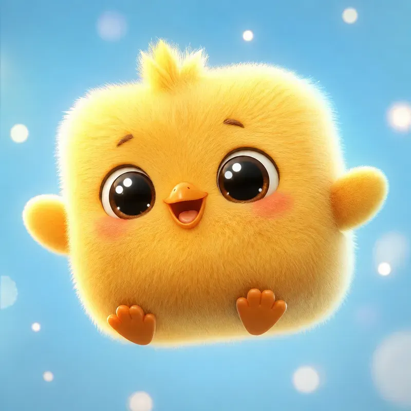 Fluffy 3D Square Animal Avatars