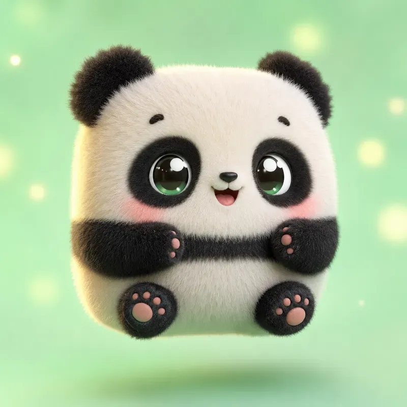 Fluffy 3D Square Animal Avatars