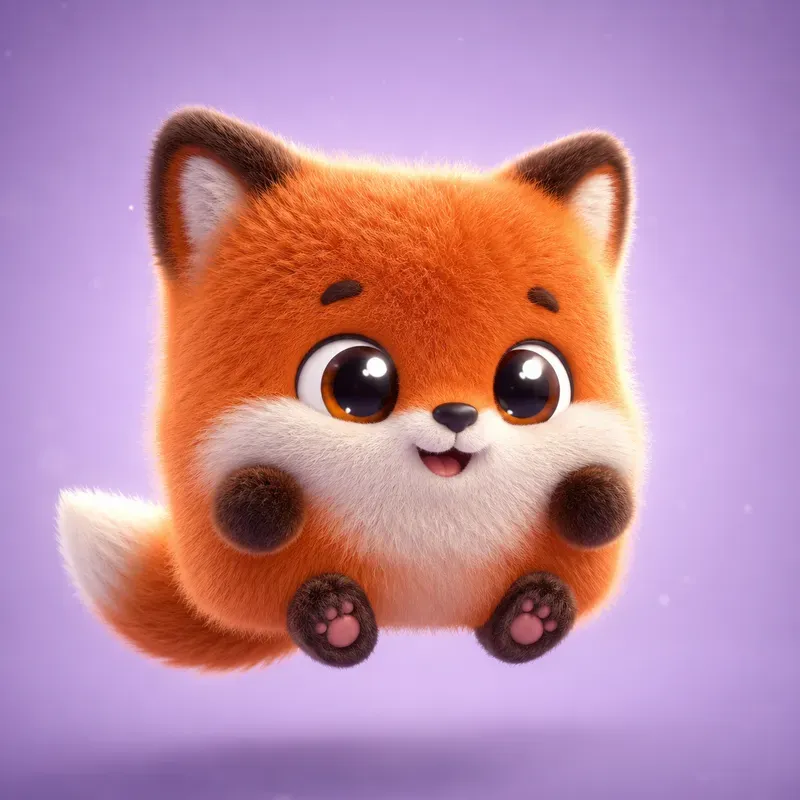 Fluffy 3D Square Animal Avatars
