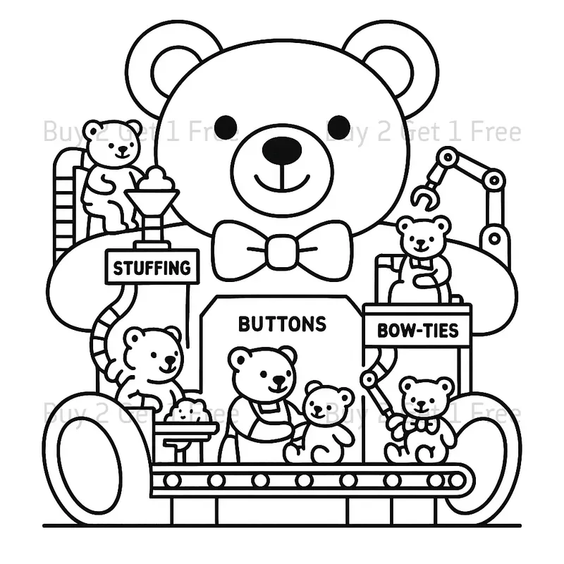 Cute Factory Coloring Books
