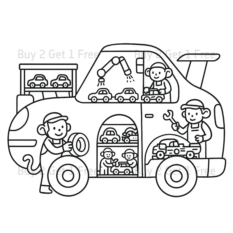 Cute Factory Coloring Books