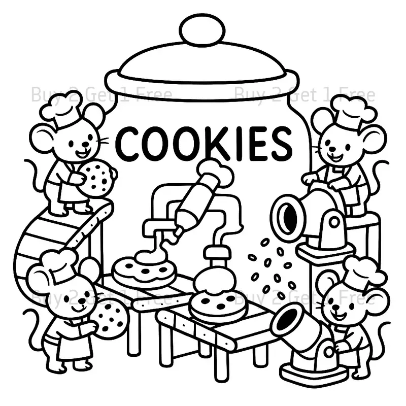 Cute Factory Coloring Books