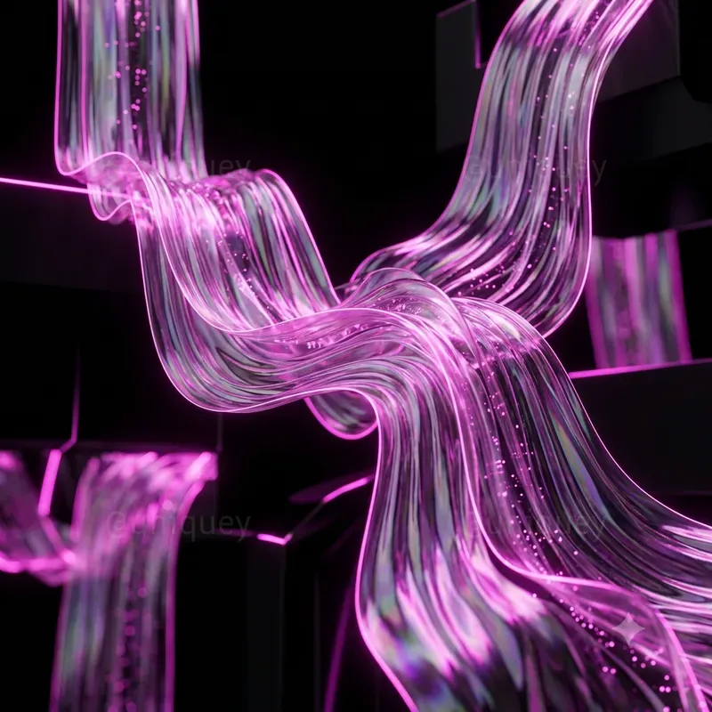 Kinetic Fluid Data Abstract 3D Visuals