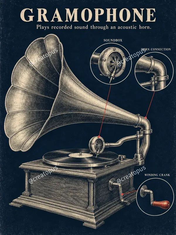 Vintage Invention Technical Art Posters