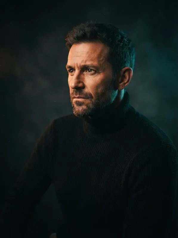 Cinematic Dualcolor Studio Portraits