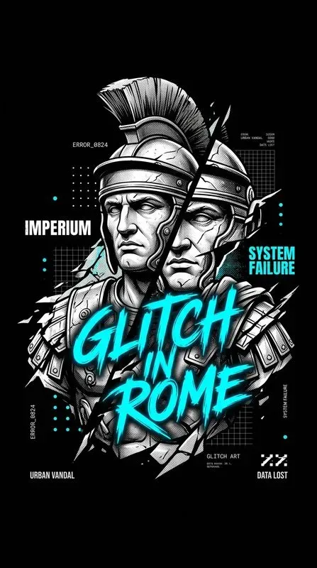 Urban Glitch Statue Streetwear Tshirts