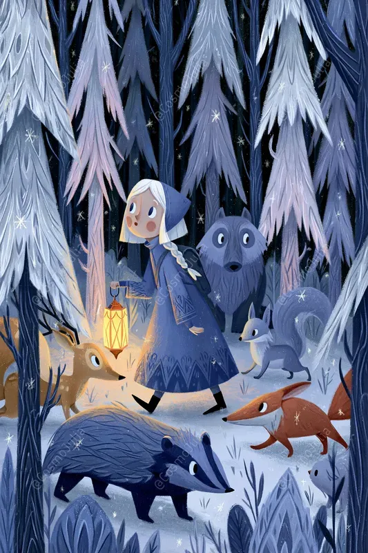 Winter Fairytale Kids Illustrations