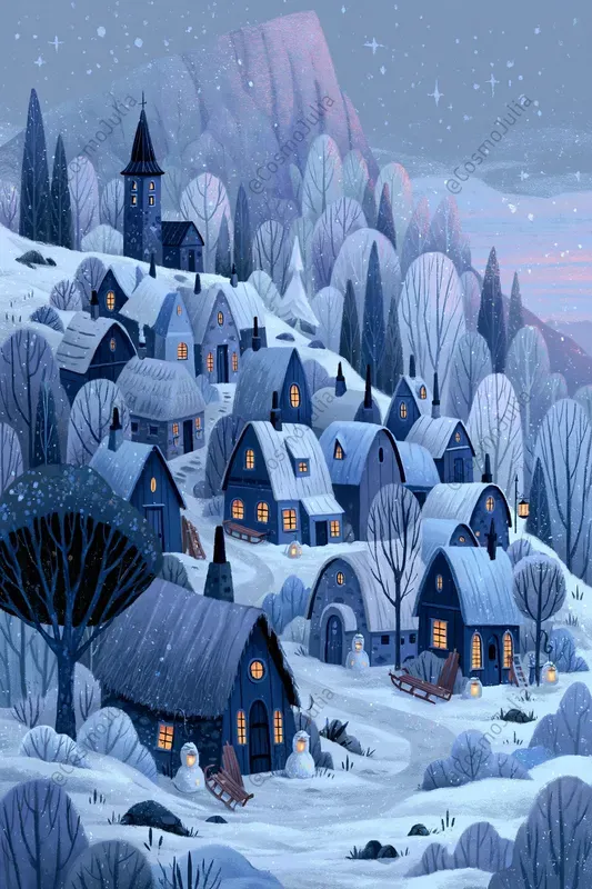 Winter Fairytale Kids Illustrations