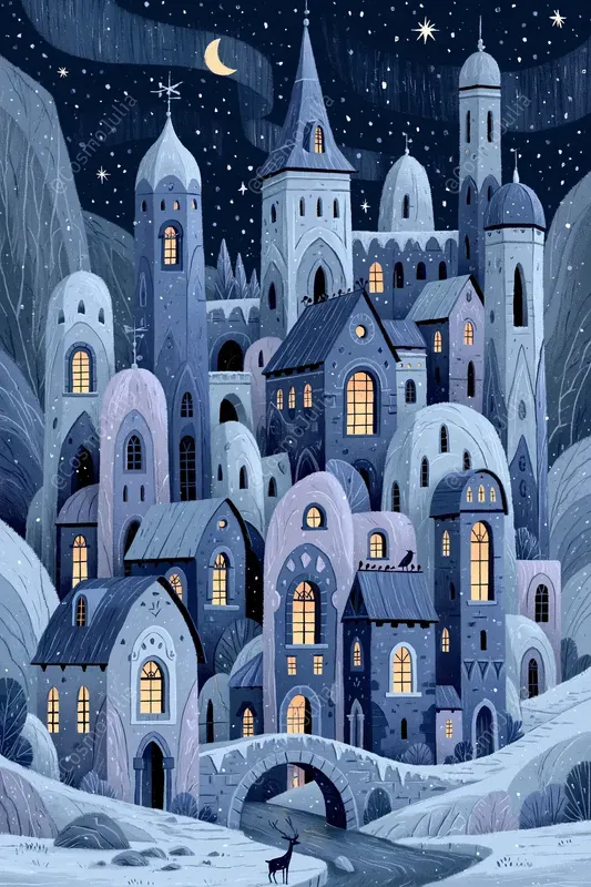 Winter Fairytale Kids Illustrations