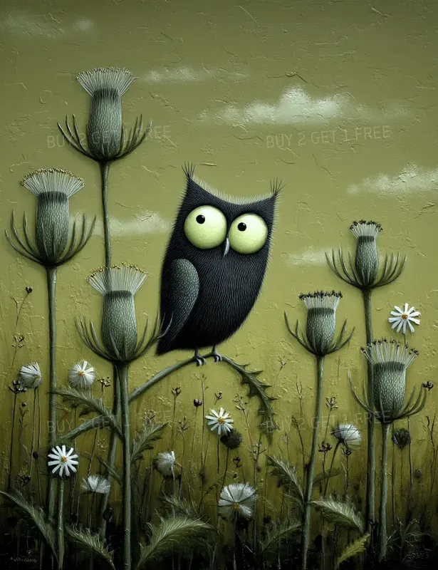 Whimsical Golden Meadow Folk Creatures