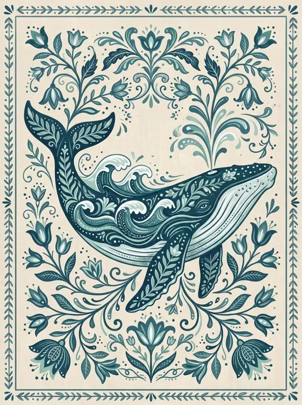 Nordic Folk Art Animal Illustrations