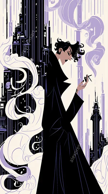 Elegant Art Deco Noir Book Covers