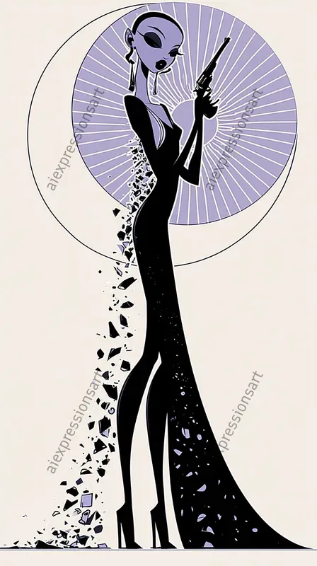 Elegant Art Deco Noir Book Covers