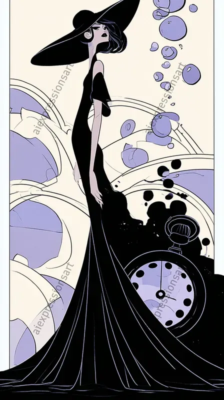 Elegant Art Deco Noir Book Covers