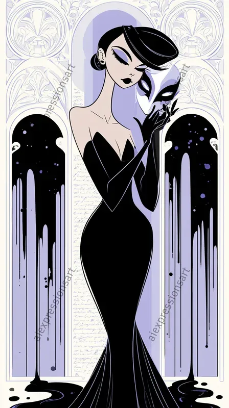 Elegant Art Deco Noir Book Covers