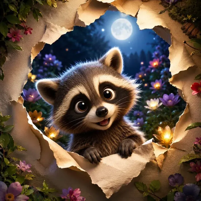 Cute 3D Animal Peekaboos