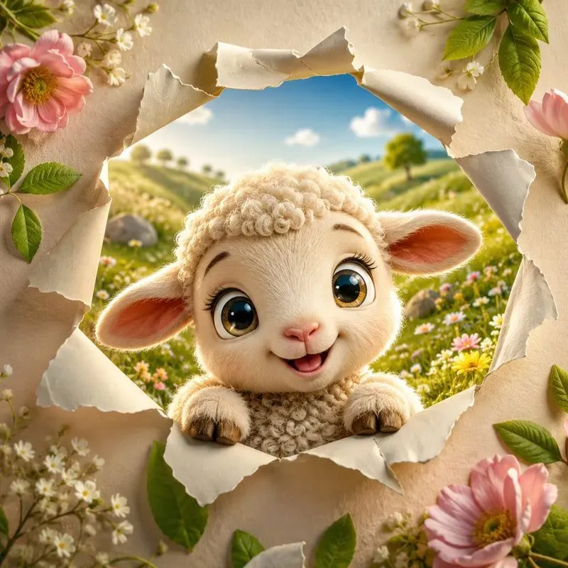Cute 3D Animal Peekaboos