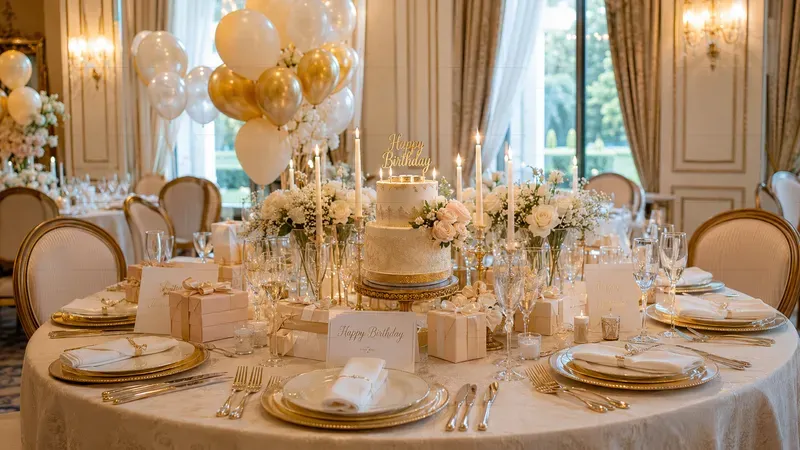 Birthday Party Decor Table Scenes