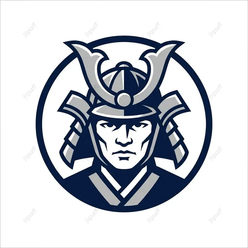 Minimalist Samurai Circular Icons