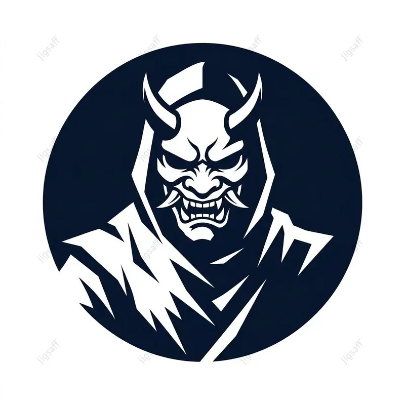Minimalist Samurai Circular Icons