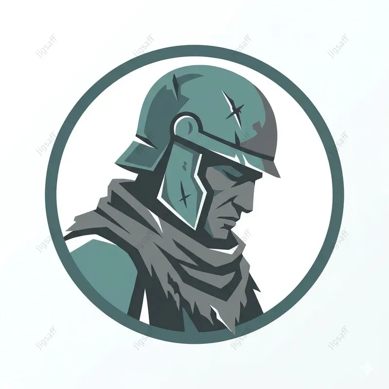Minimalist Samurai Circular Icons
