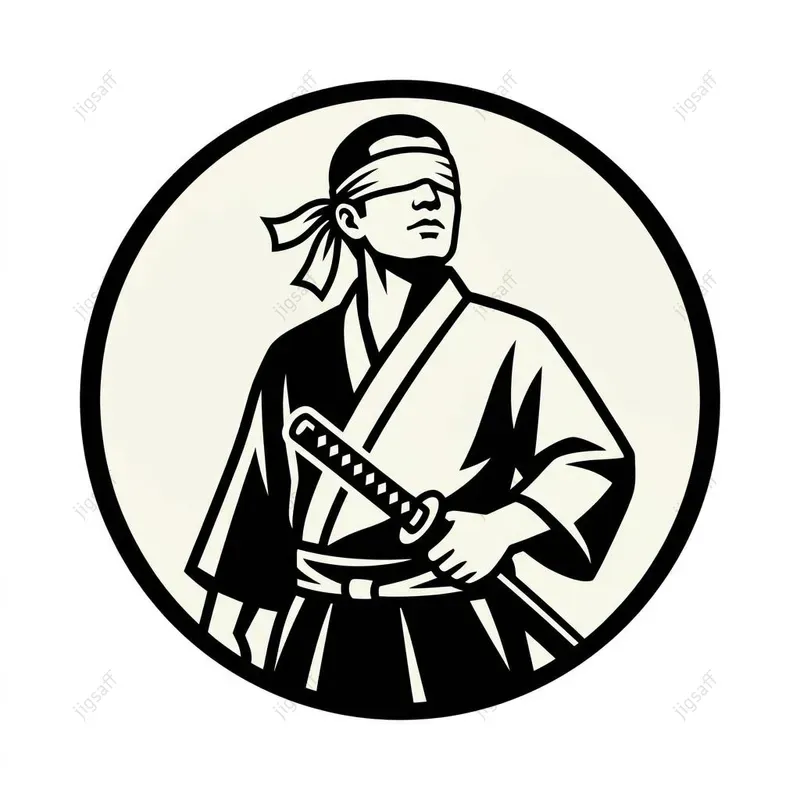 Minimalist Samurai Circular Icons