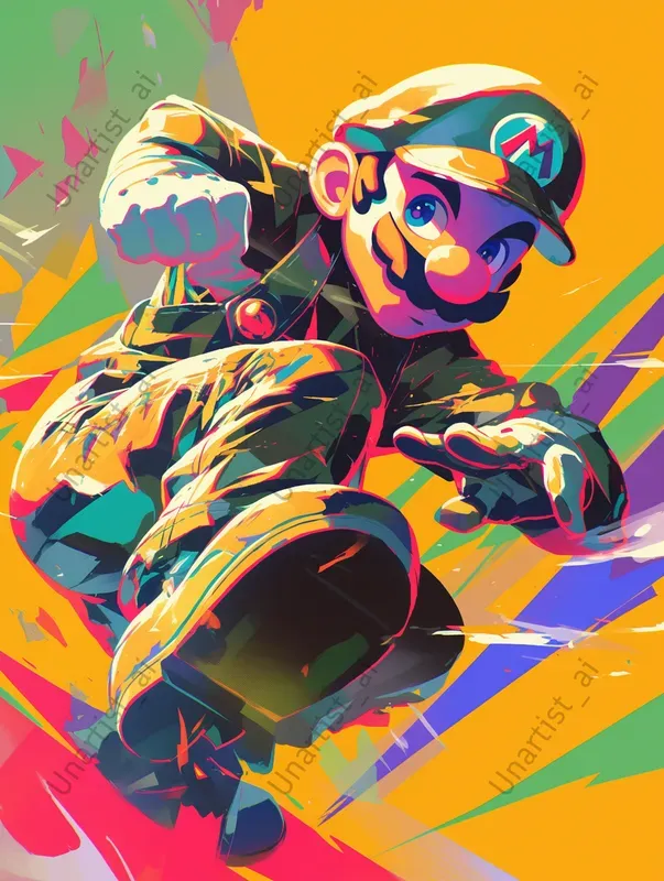 Retro Futurism Nintendo Characters