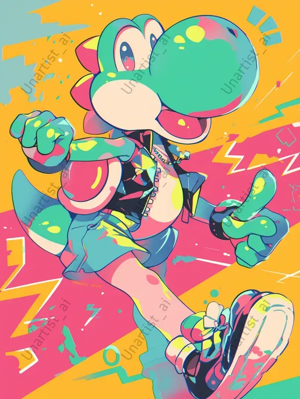 Retro Futurism Nintendo Characters