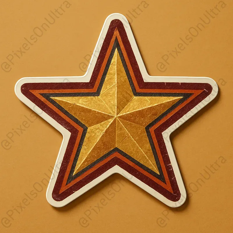 Retro Varsity Glossy Sticker Symbols