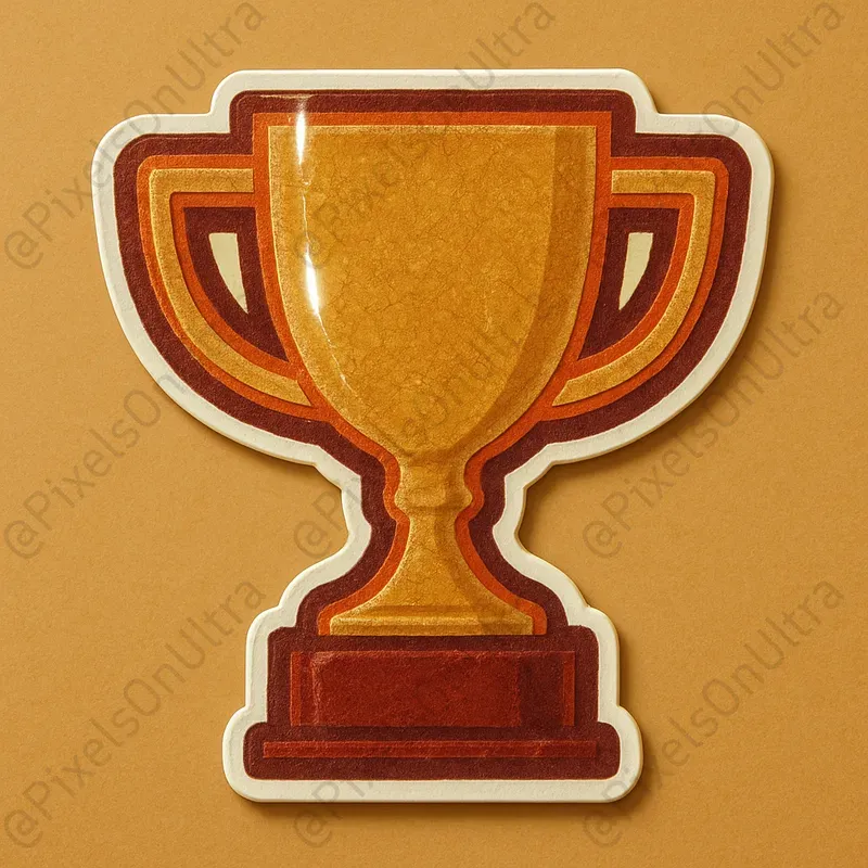 Retro Varsity Glossy Sticker Symbols
